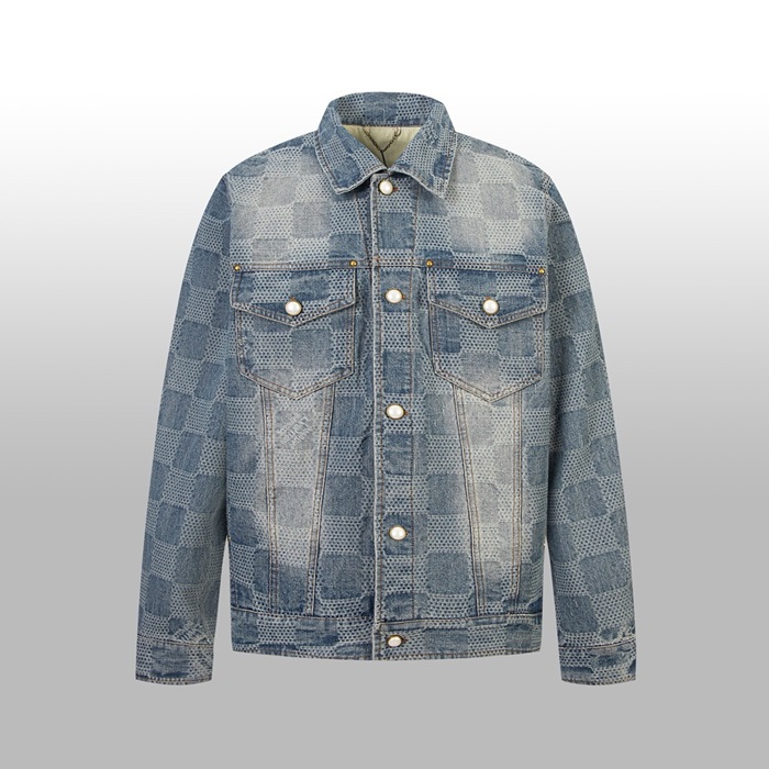 루이비통 남성 데님 재킷 - Louis vuitton Mens Denim Jacket - lvc5019x