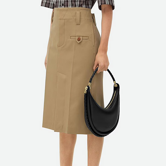 보테가 베네타 훌라 후프 숄더백 블랙 794902 - Bottega Veneta Hula Hoop Shoulder Bag Black