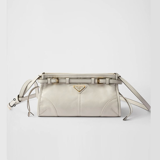 프라다 스몰 레더 숄더백 화이트 1BH215 - Prada Small Leather Shoulder Bag 