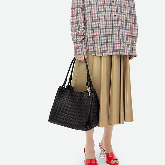 보테가 베네타 라지 파라슈트 블랙 796571 - Bottega Veneta Large Parachute