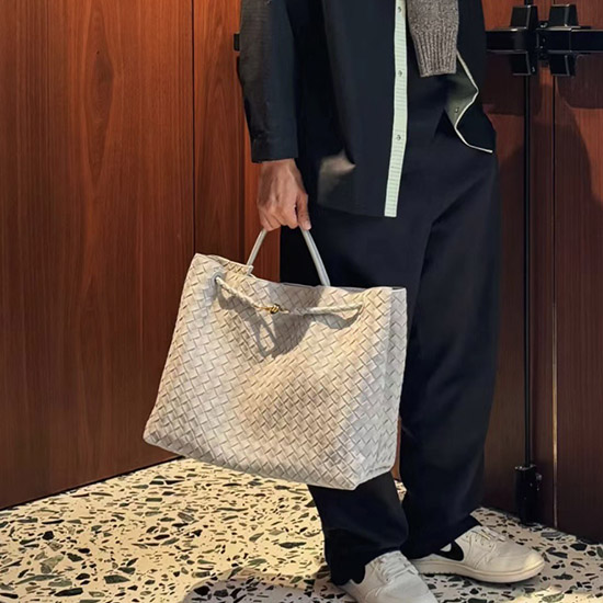 보테가 베네타 라지 안디아모 폰덴테 743575 - Bottega Veneta Large Andiamo Fondant