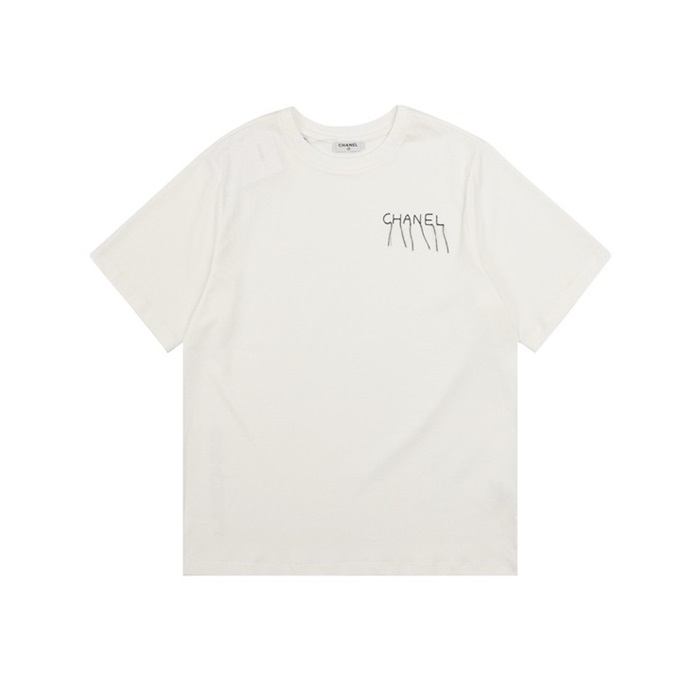 샤넬 남/녀 블랙 반팔티 - Chanel Unisex Black Tshirts - chl7881